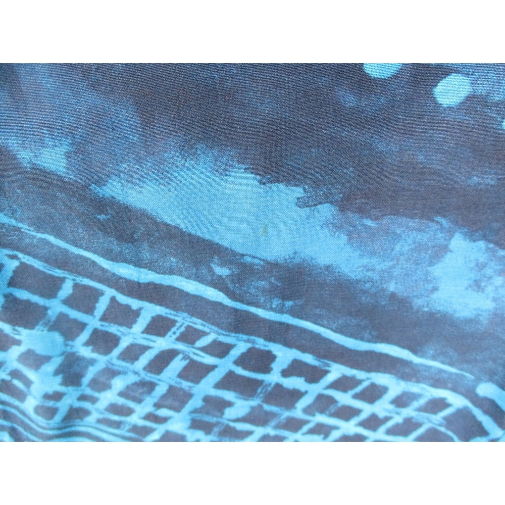 Bice Blue Batik Floral Geometric Print Maxi Skirt Womens Size 6 Rayon Boho - Picture 3 of 9